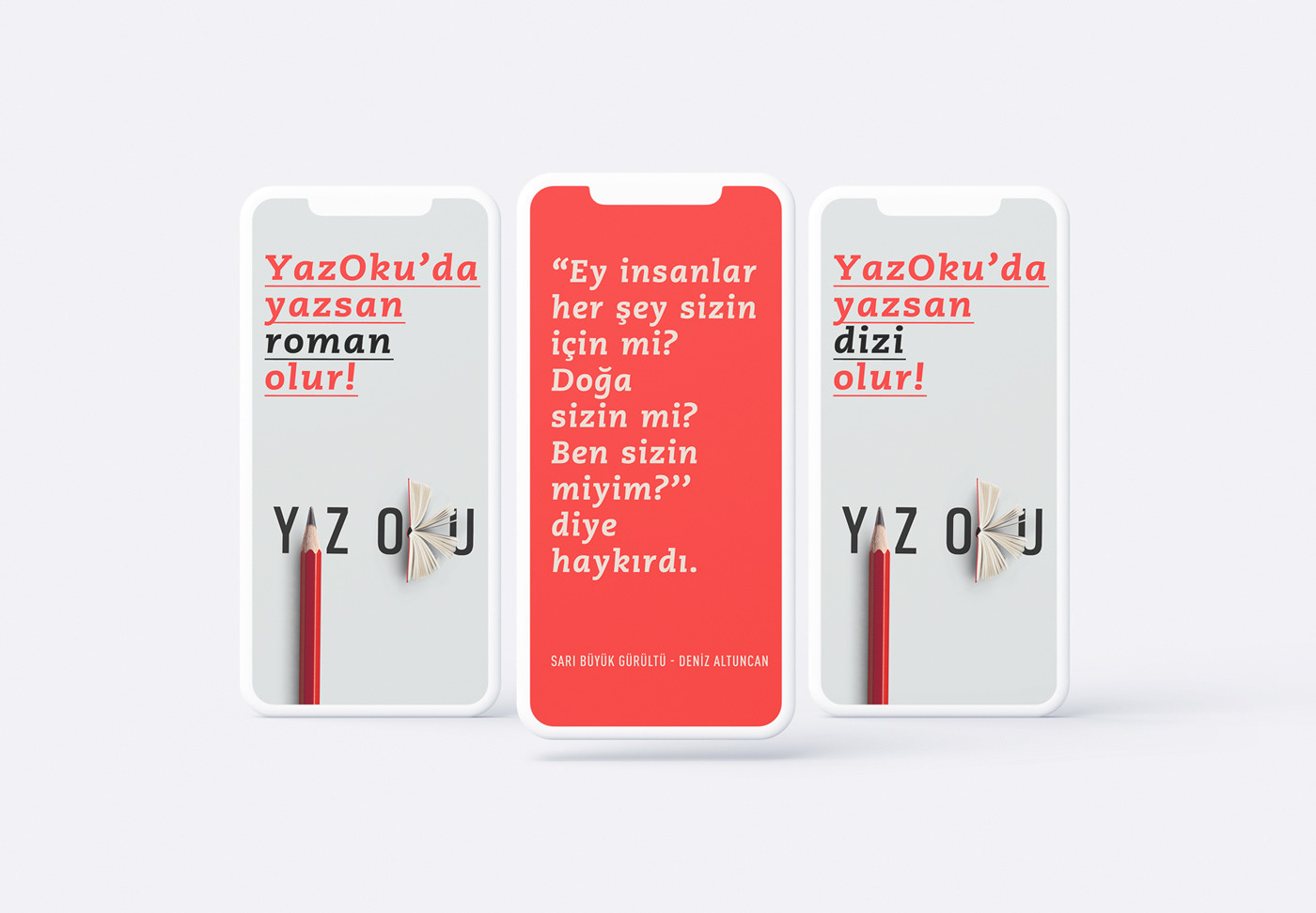 book branding concept idea istanbul minimal paper read write YAZ OKU