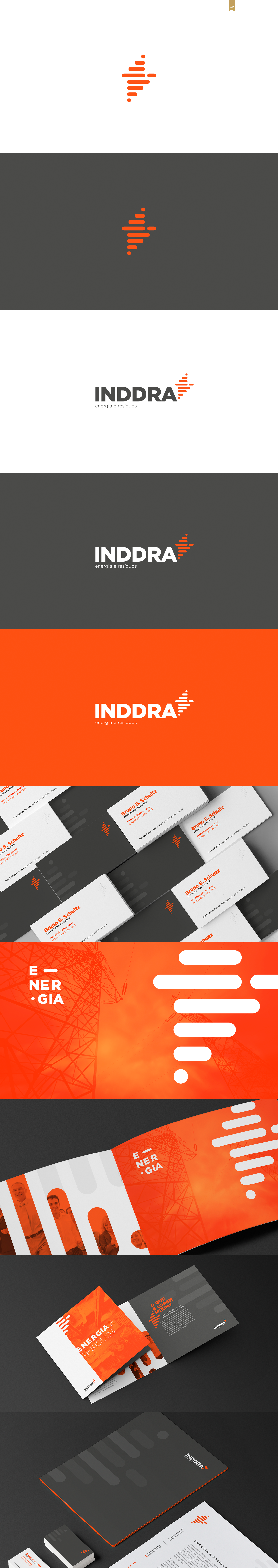 design criação logo marca laranja cinza identidade visual conceito visual