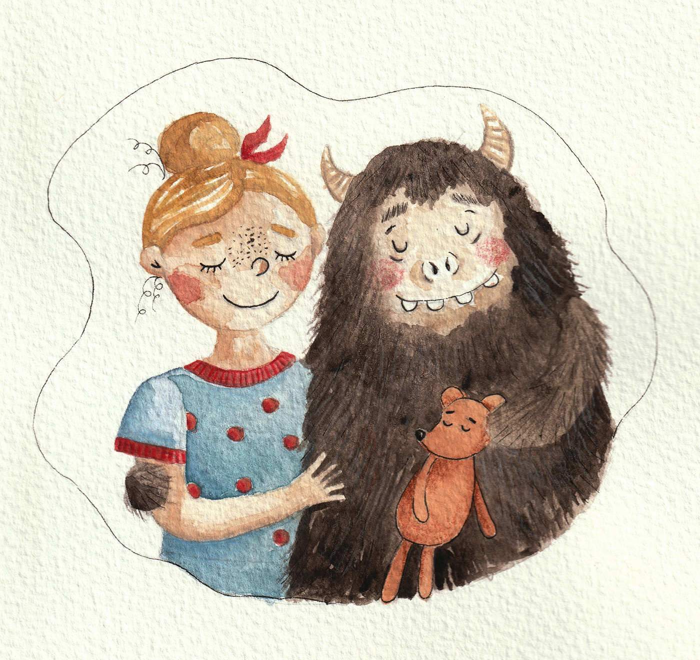 ilustracja ILLUSTRATION  book illustration aquarell ilustracja dla dzieci Bajki potwory