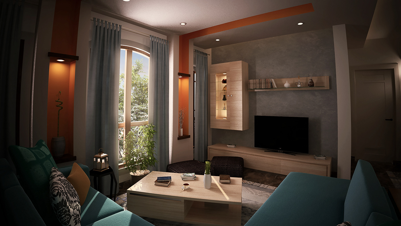 Interior living room Villa design