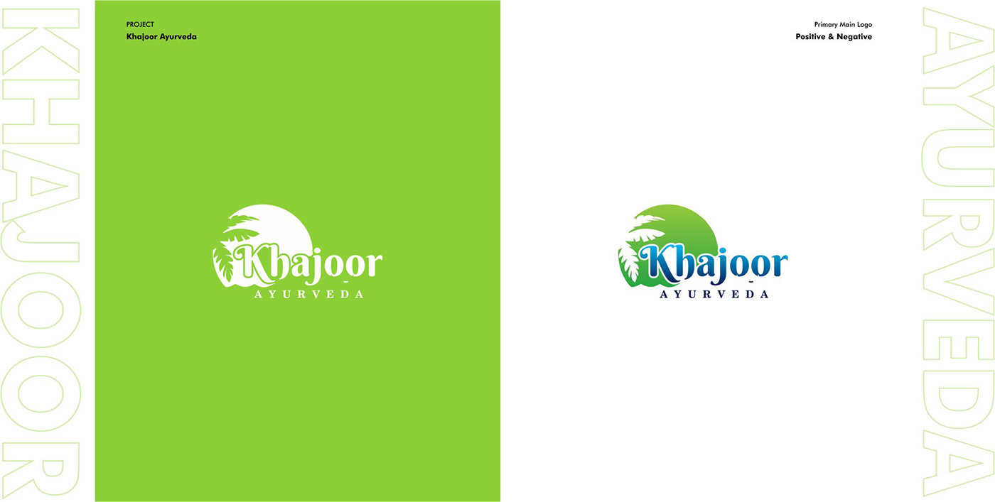 Khajoor ayurveda, logo design, nature logo, medicine logo, natural medicine, medicine, packaging