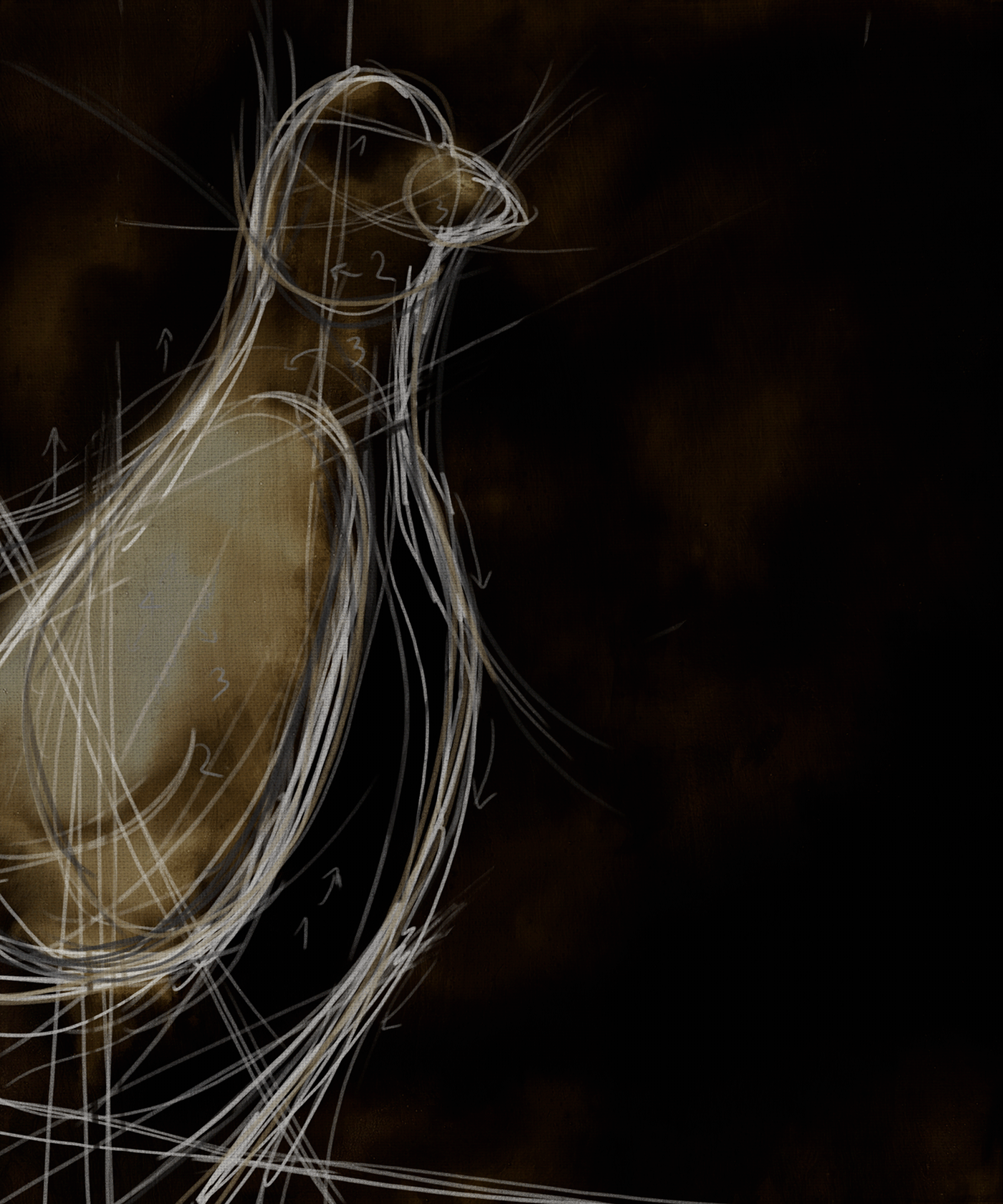 animals creepy dark Digital Art  digital painting Drawing  painting   pidgeon portrait sketch