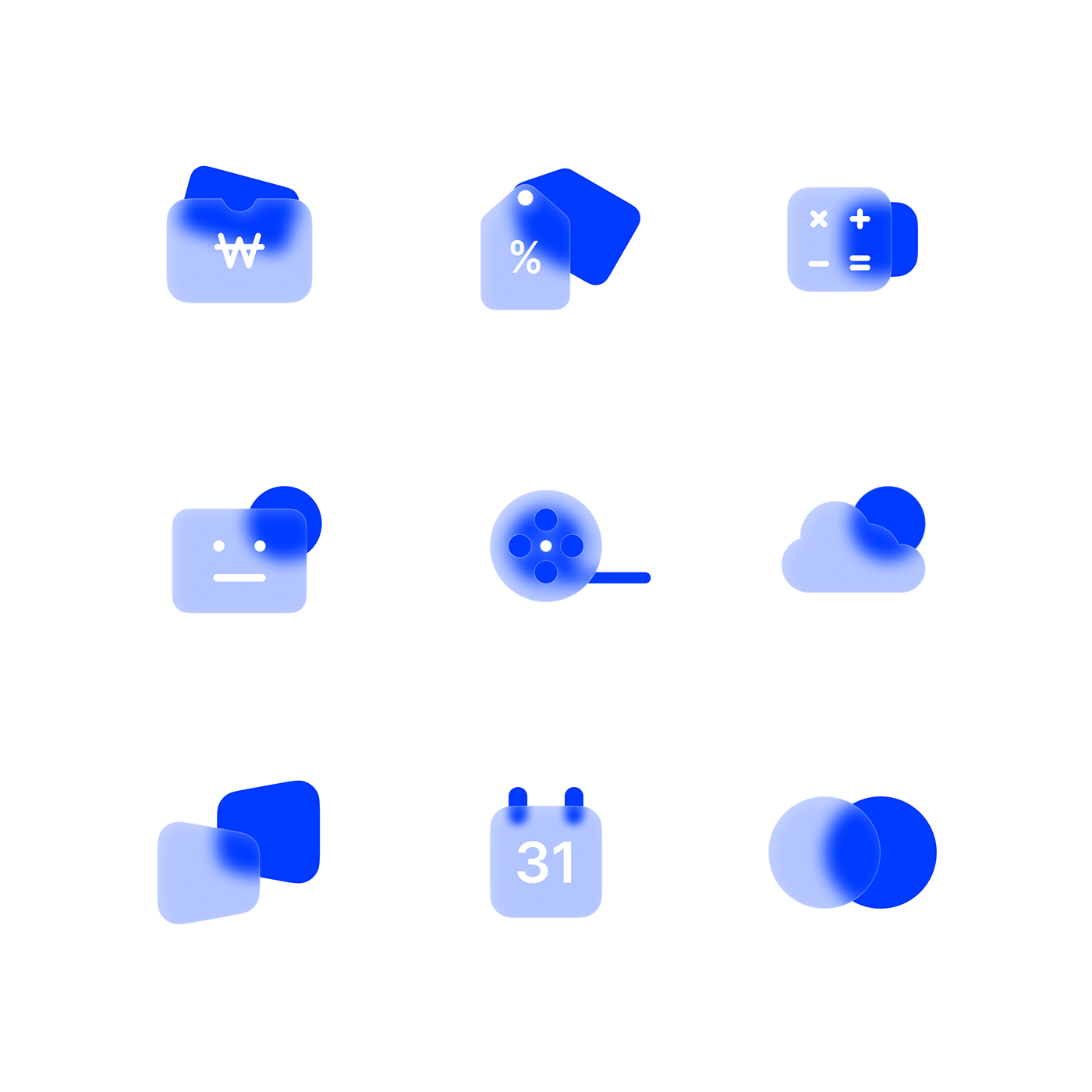 Figma glassmorphism Icon Icondesign neumorphism ux/ui graphic design  UI ux blue