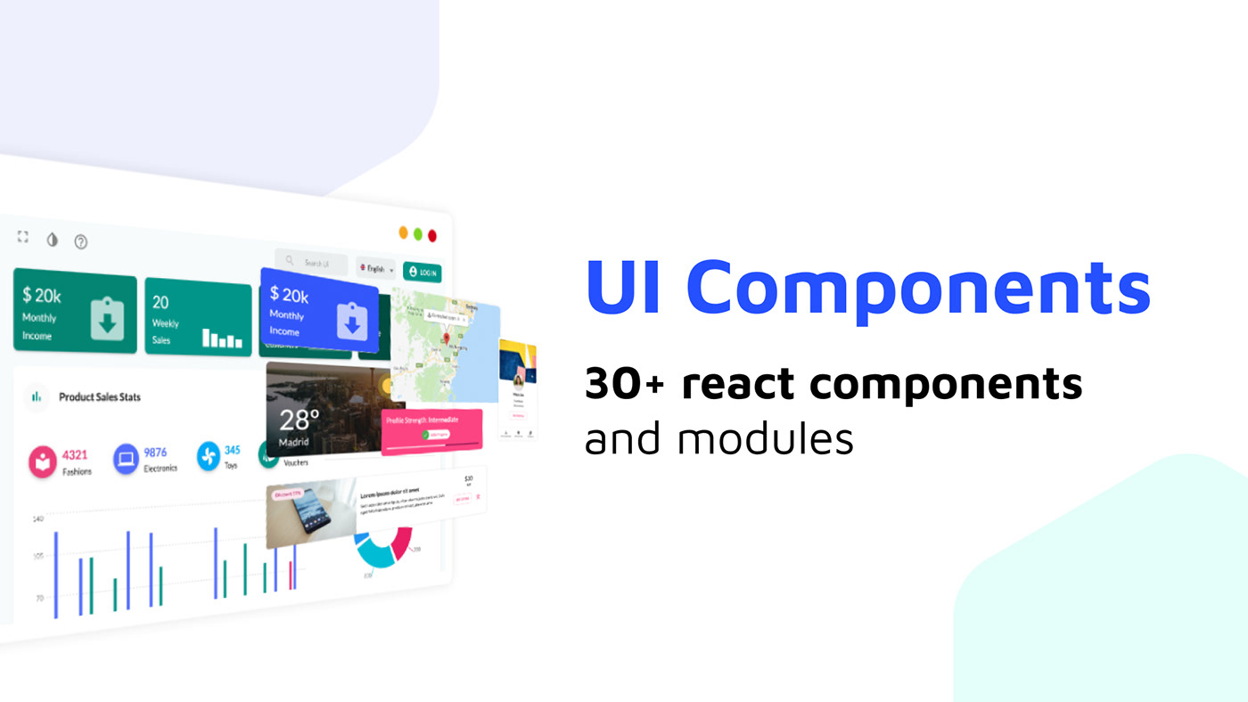 react widgets admin dashboard ui design UX Research app Clean Design simplicity website development