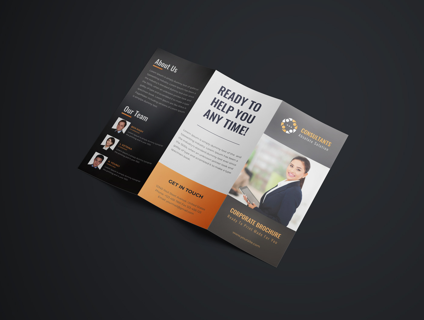 trifold brochure Trifold Brochure Design trifold brochure design corporate business agency company professional