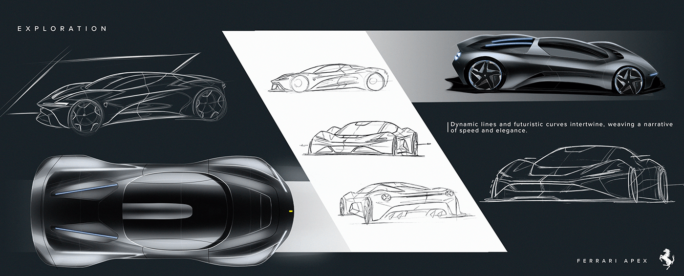 sketch car design Transportation Design Automotive design concept car blender3d photoshop car sketch industrial design  3D