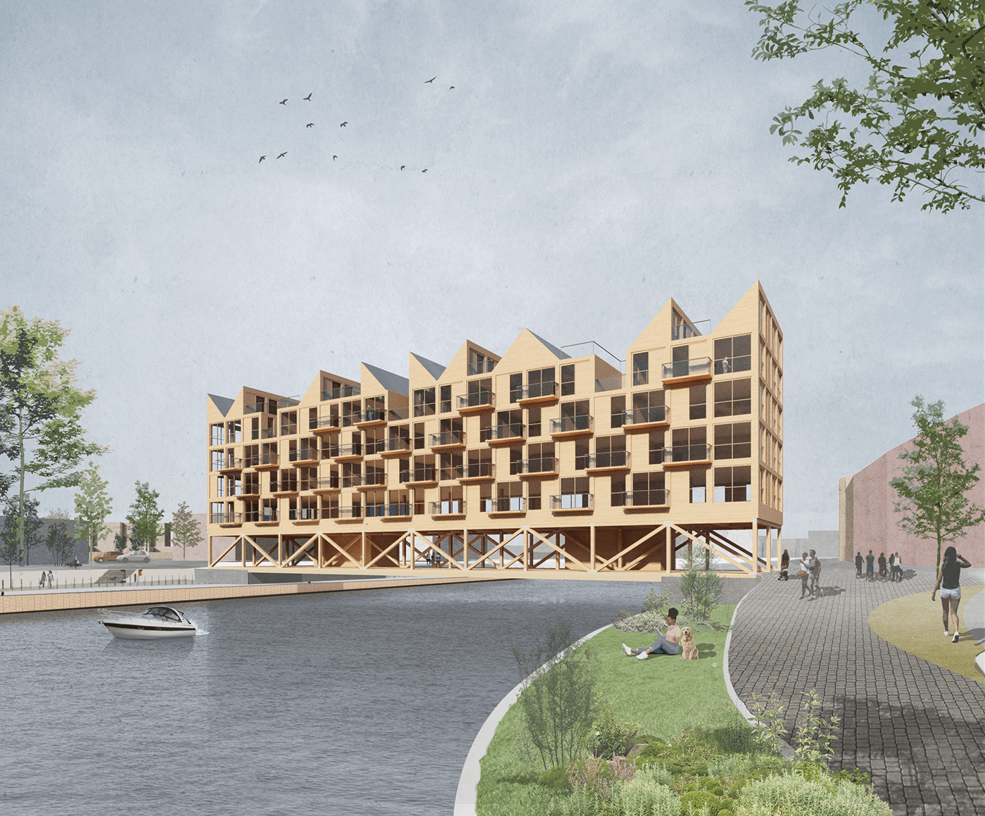 architecture berlin building Competition contest germany housing interior design  social