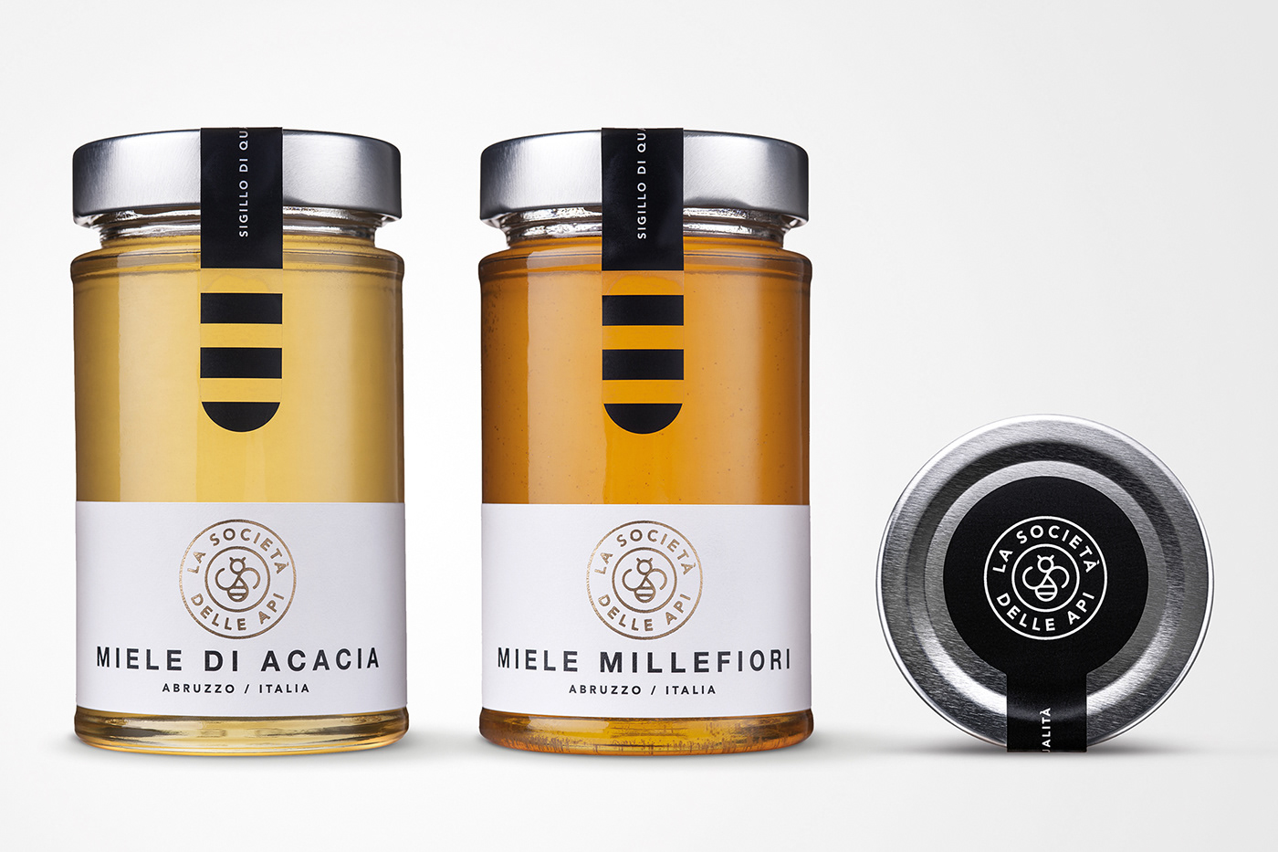 ape api BARATTOLO bee etichetta honey Label miele society tappo