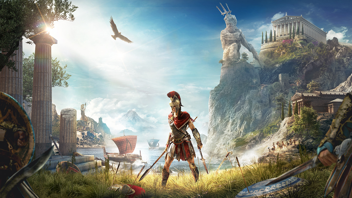 Assassin's Creed odyssey video game assassin sparta Spartan Greece ALEXIOS Kassandra Two Dots