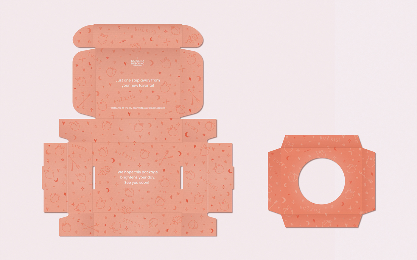 branding  linijos lithuania Packaging peach skincare beauty package women power