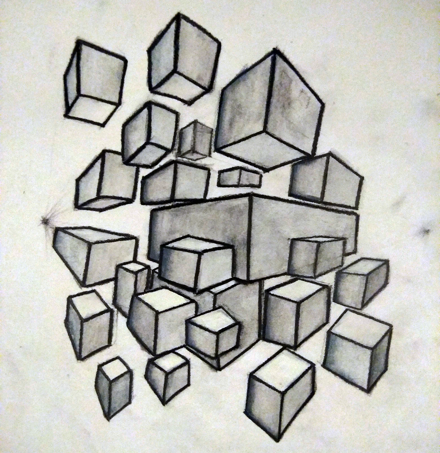 sketches design Form color structure architecture interior design  cube emotion cuboid