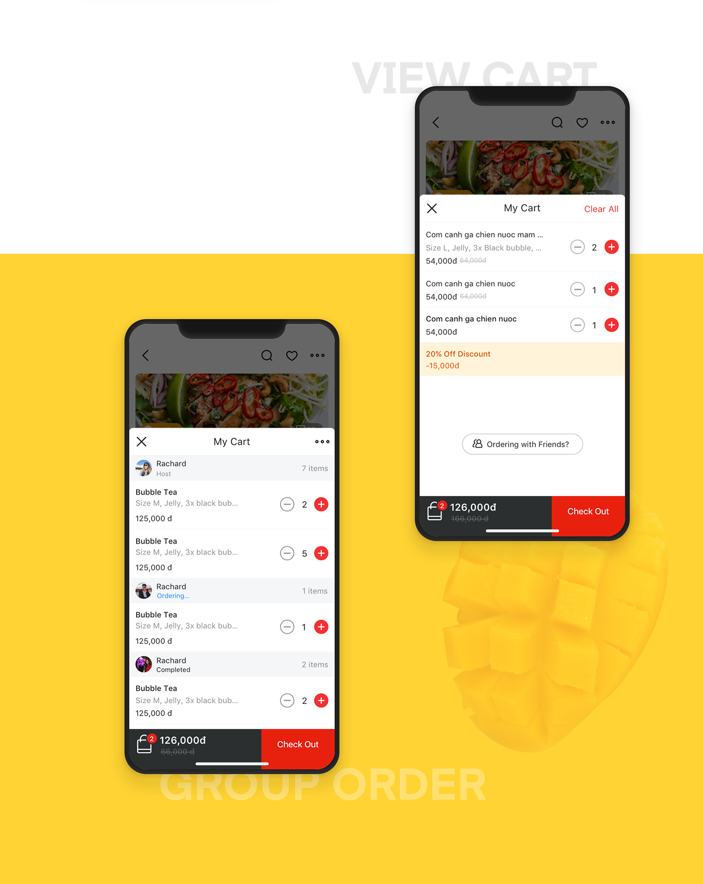 UI ux app redesign User Rearch vietnam Food  delivery restaurant menu