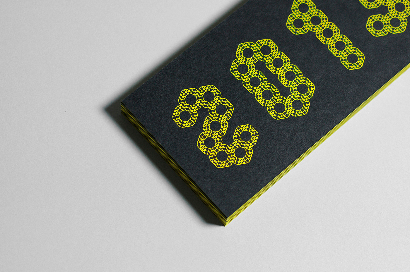 Foil Blocking yellow hot stamping duplex visual identity