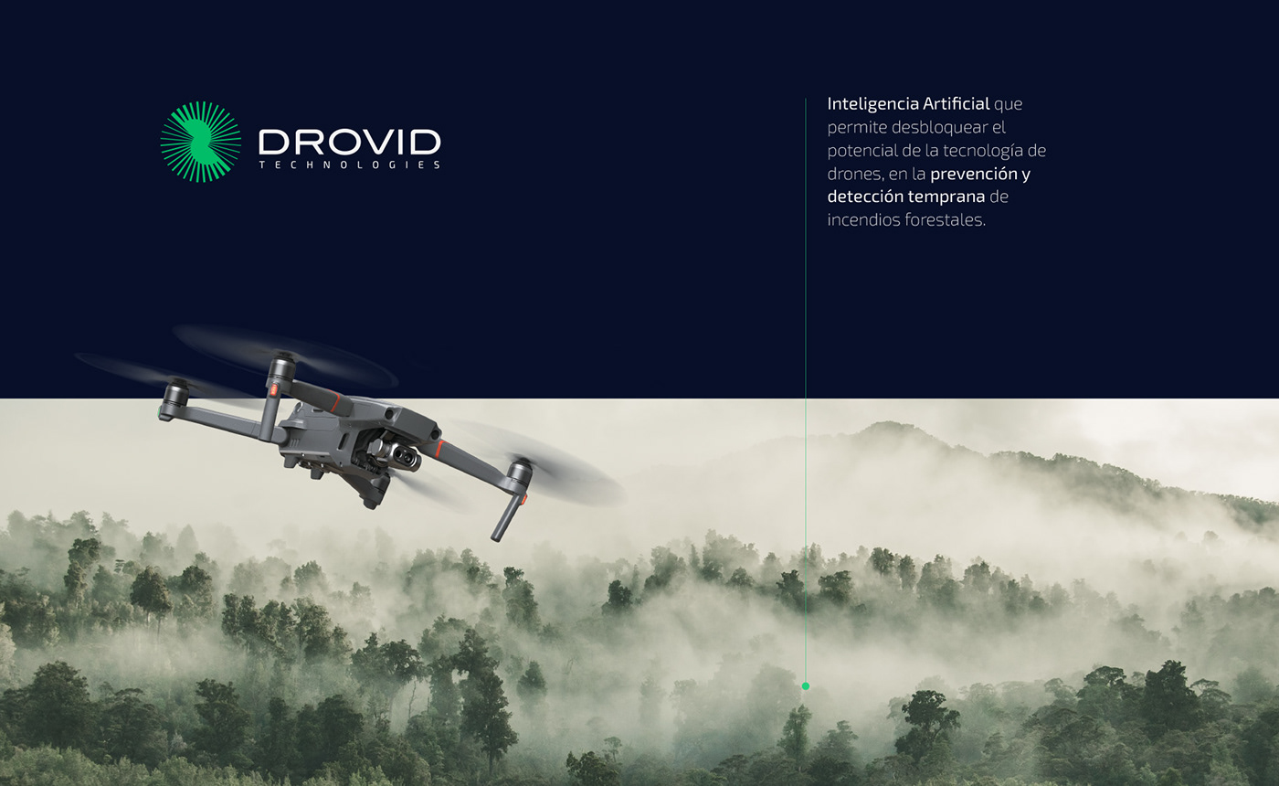 branding  chile design drone fire forest ia identity tech Technology
