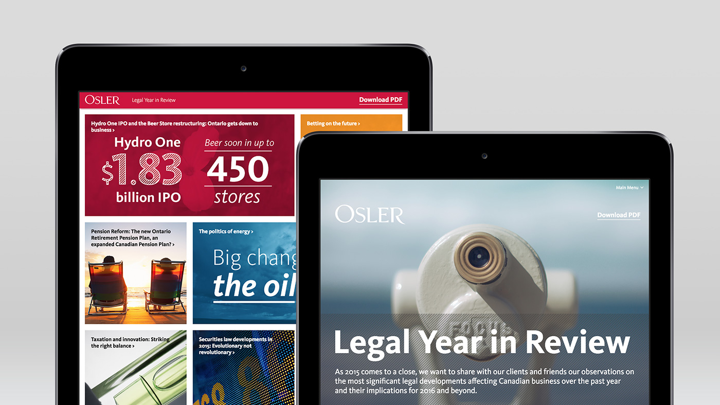 Website Osler Osler Hoskin & Harcourt LLP Legal Year in reivew law law firm lawyer