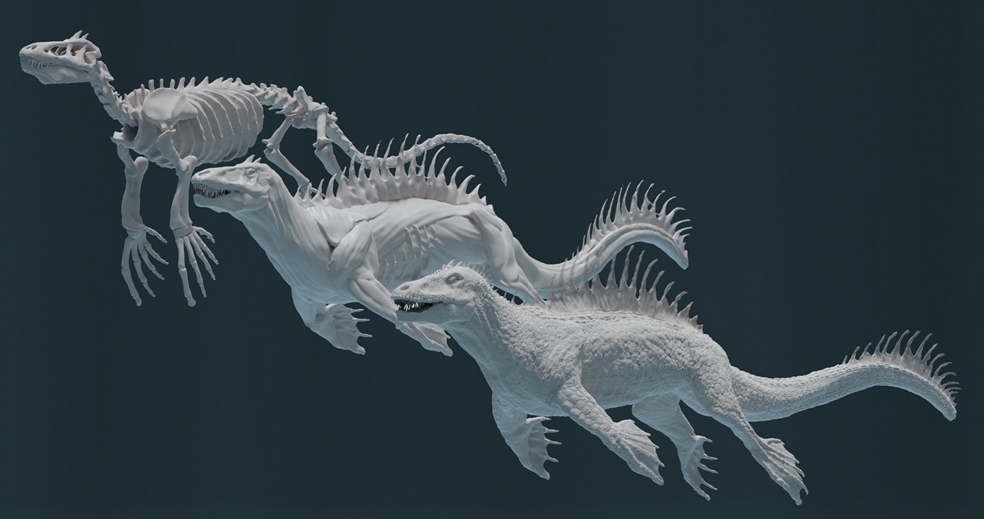 reptile animal creature anatomy polypaint 3d sculpting monster anatomy study texture 3D