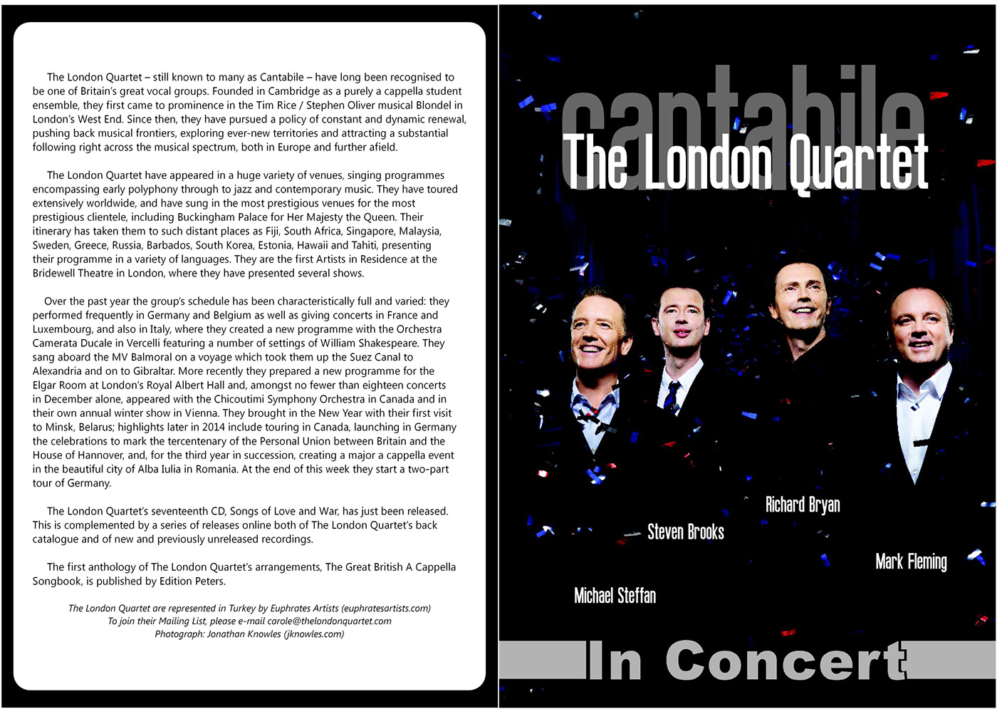 CANTABILE the LONDON QUARTET Flyer-El ilanı