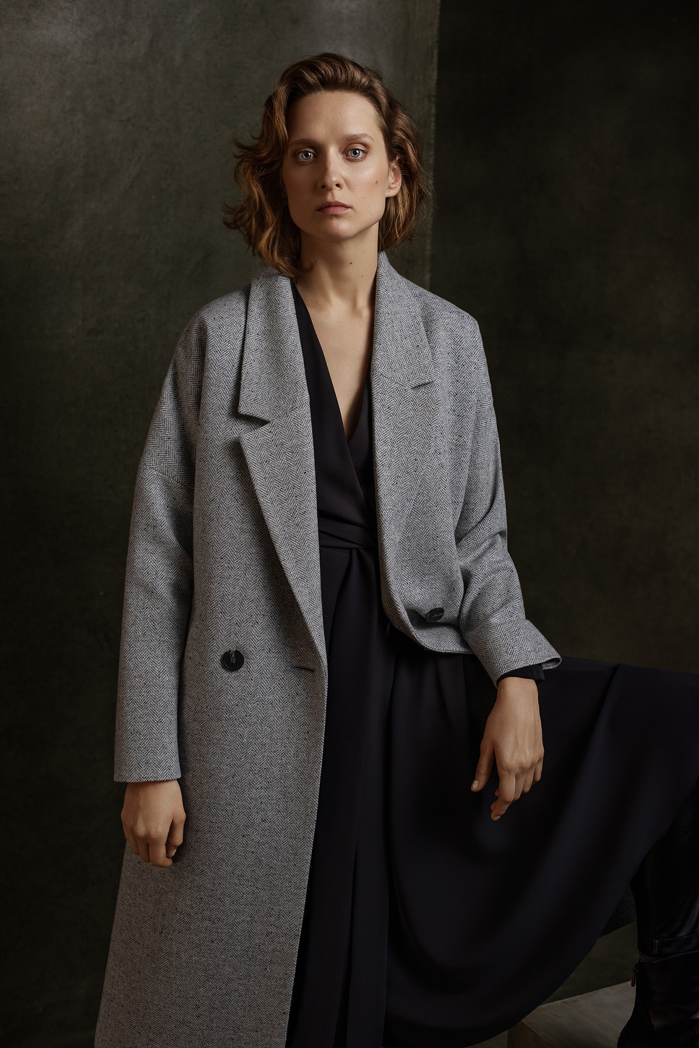 retouch Photography  Fashion  model Coats autumn winter Clothing brand female