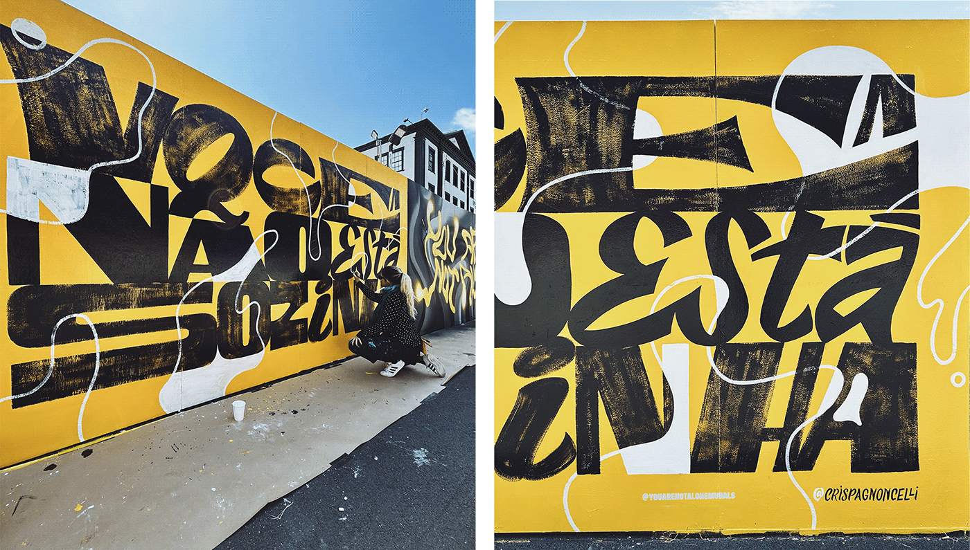 Mural streetart Muralism mural art type lettering letters Bike