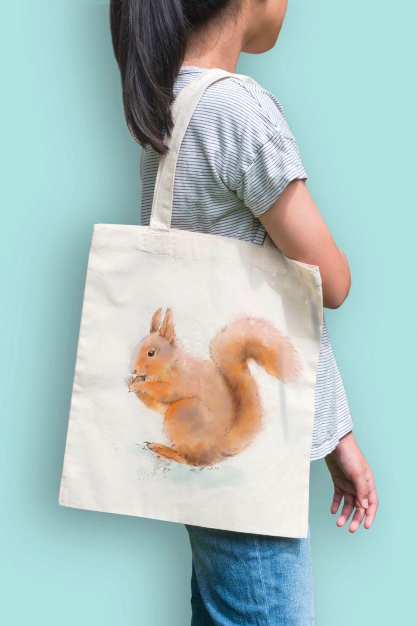 watercolor squirrel animal print tshirt stiker Procreate digital painting Drawing  Digital Art 