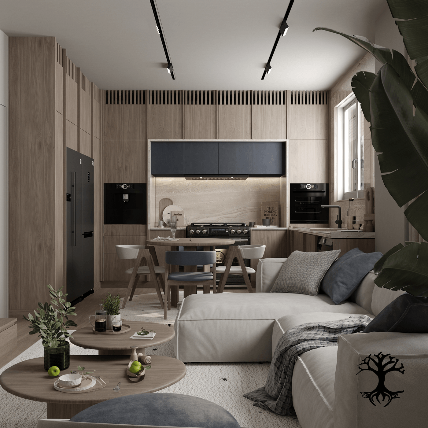 architecture Render visualization interior design  3ds max vray archviz kitchen living room archvis