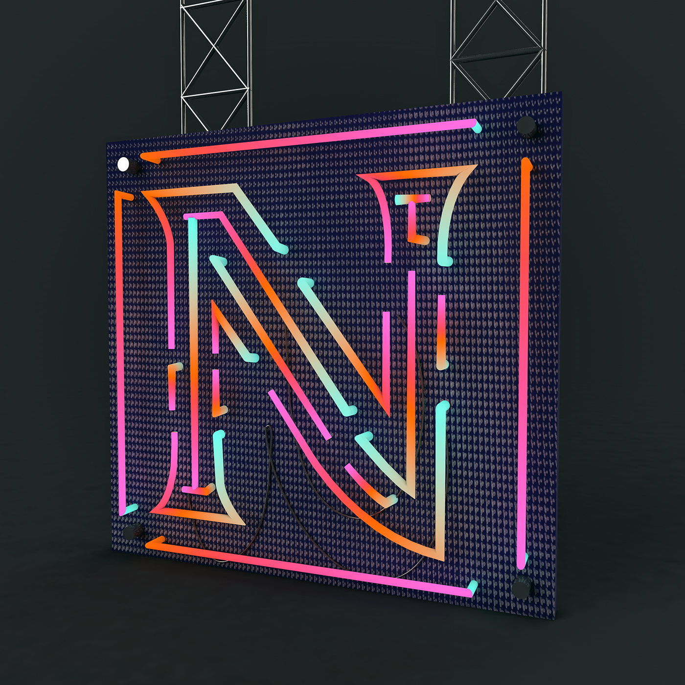 36daysoftype 3D Type CG colors a-ztypography typography  