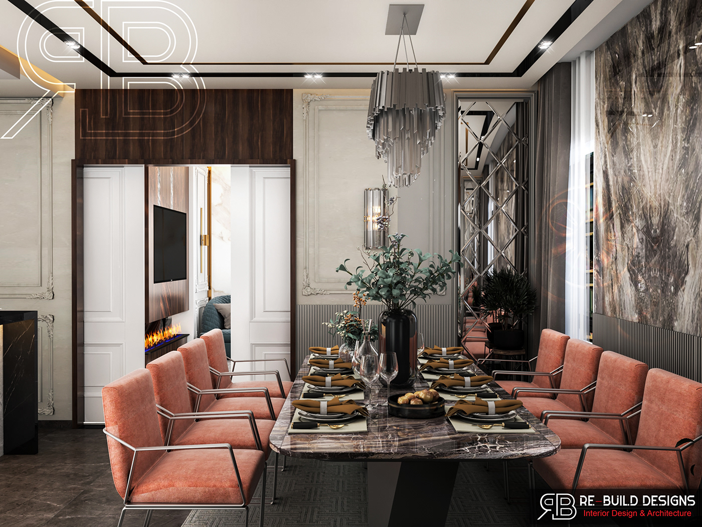 Classic designs dinning Interior kitchen neo classic neoclassic room