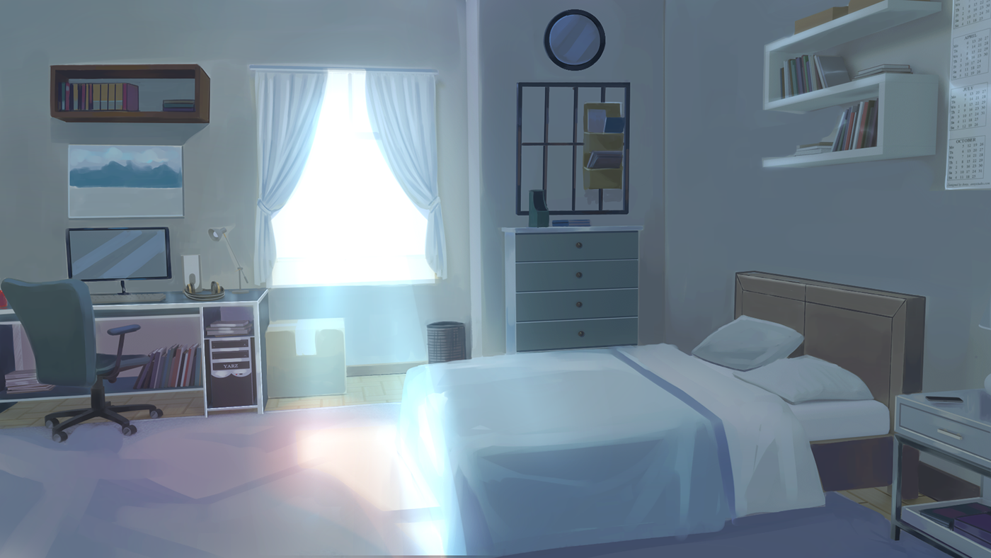 visual novel game 3D 2D Paintover