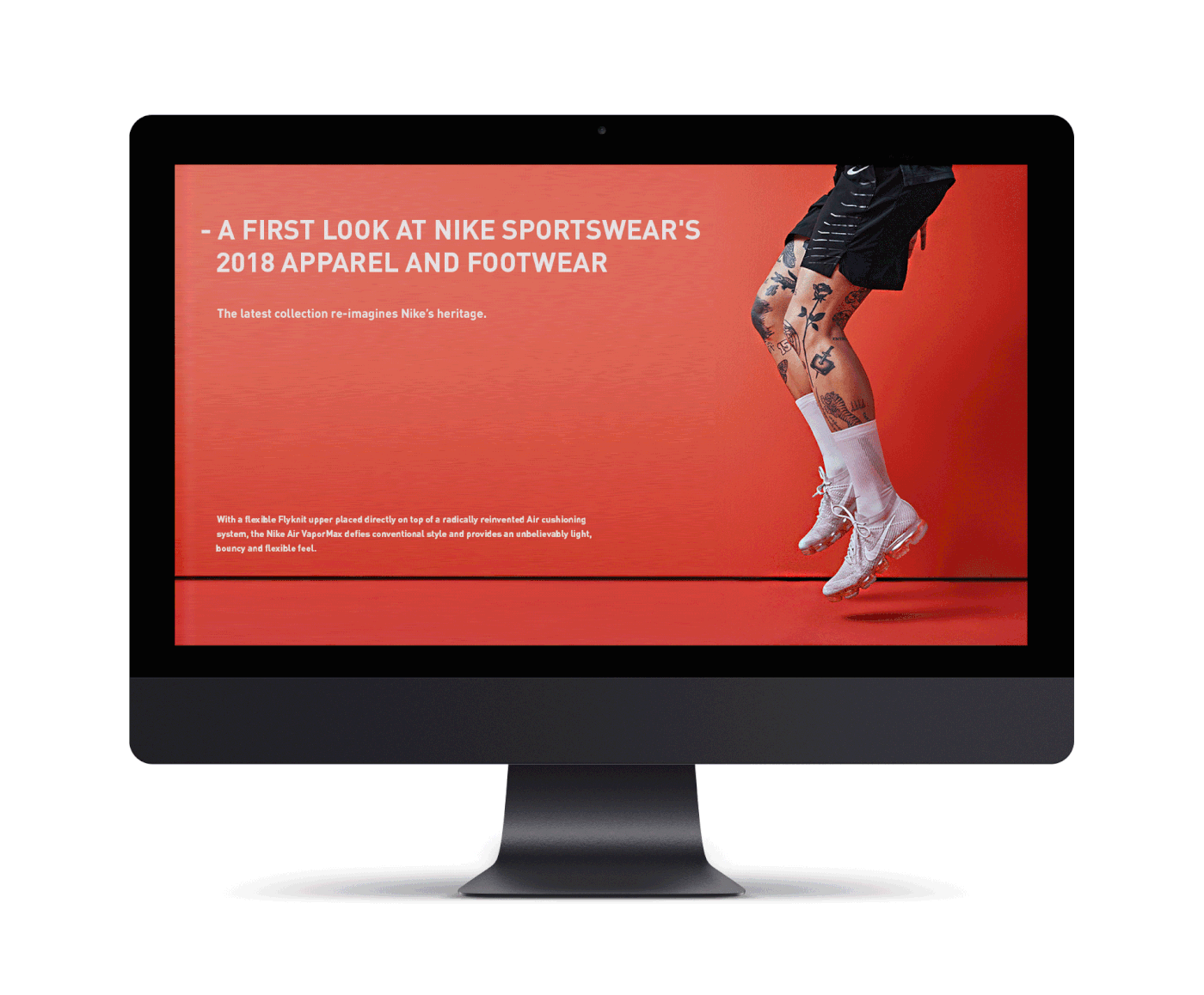 Nike uiux interaction Web art design vapormax vapor MAX air
