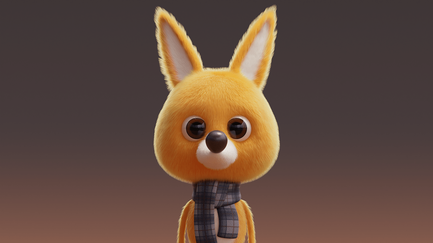 modeling 3D Character design cartoon autumn animal sculpting  cute FOX