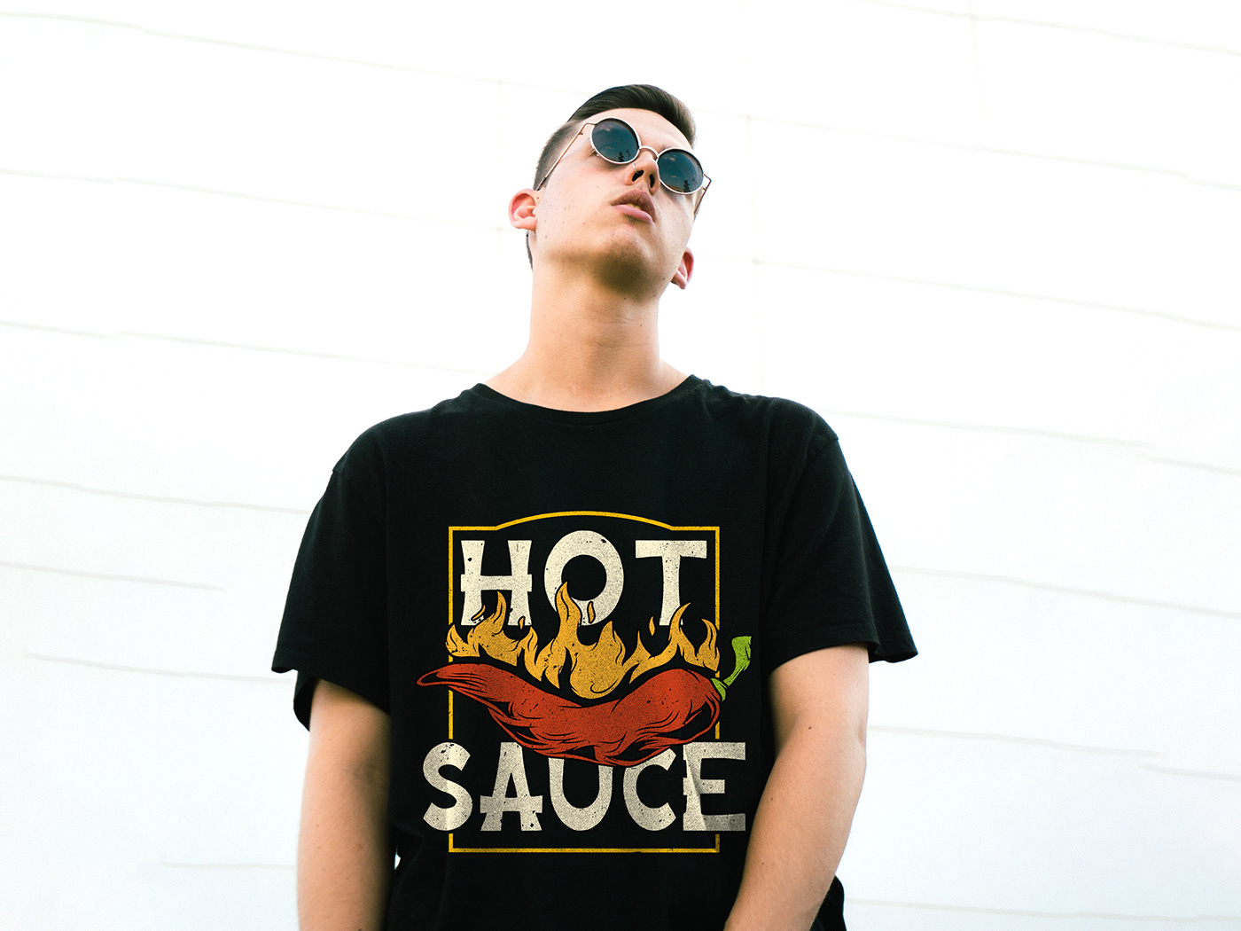 Hot Sauce T-shirt, T-shirt Design, Tee, T-shirt Mockup