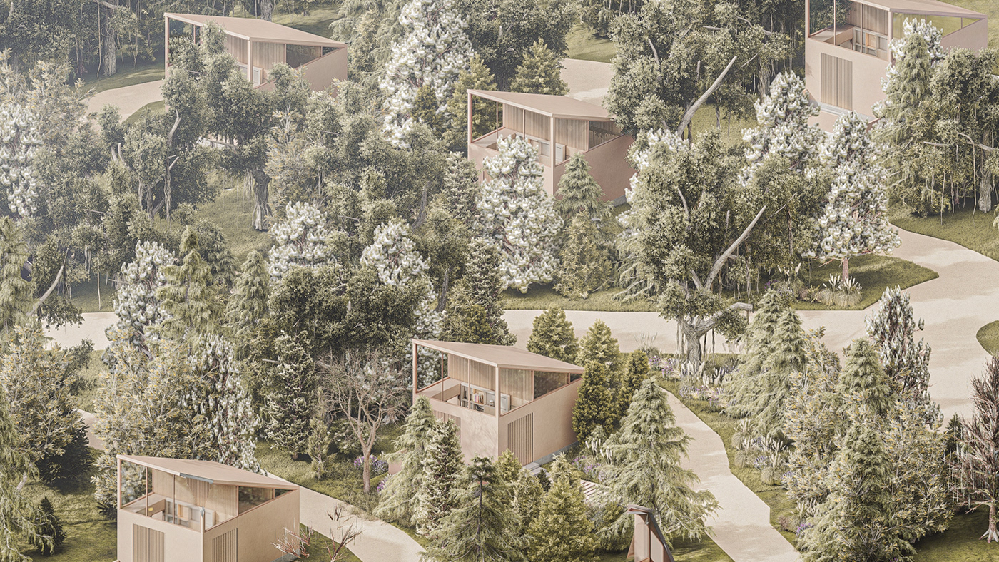 indoor Outdoor Landscape Nature architecture 3D Render visualization