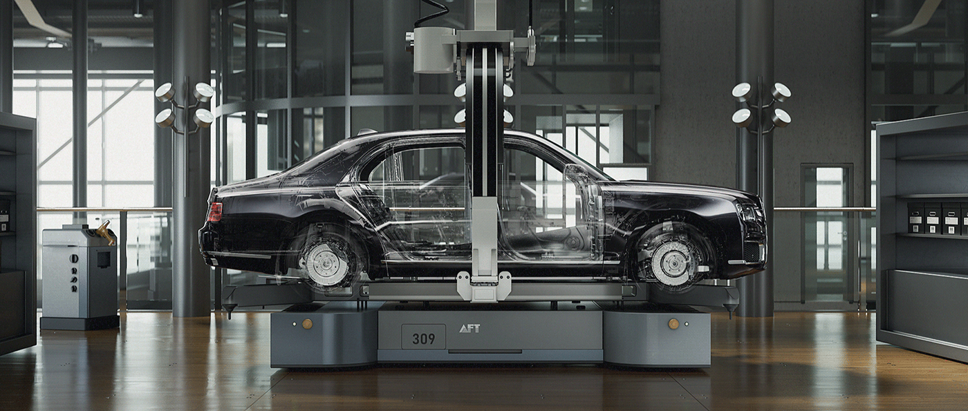 aurus automotive   CGI c4d industrial Interior lukoil redshift Render visualization
