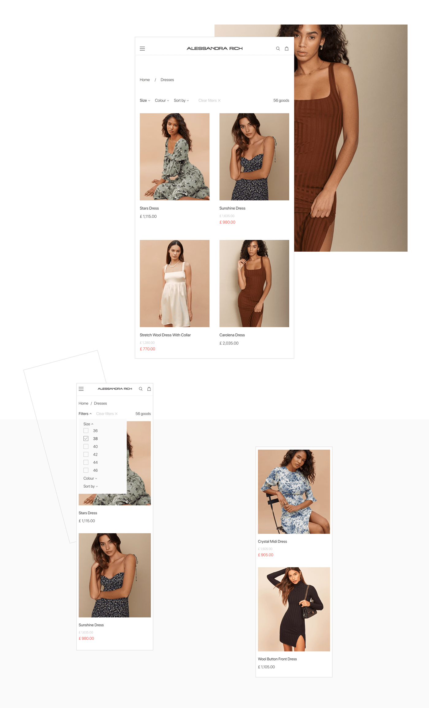 Ecommerce Fashion  online store redesign UI user experience user interface ux Web Design 