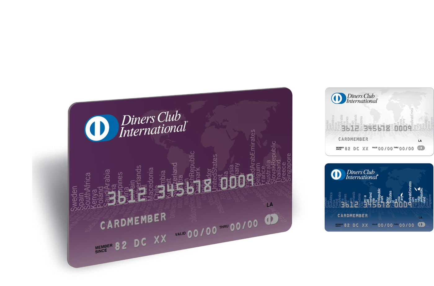 Expansion of Diners Club International credit card designs. 