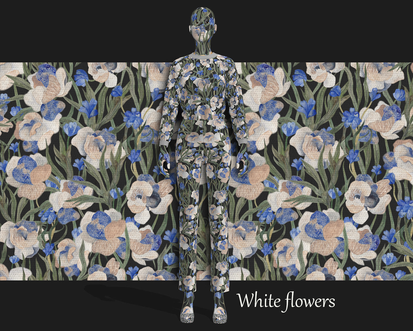 botany fabric Fashion  fashion textile floral pattern Patterns print seamless Textiles