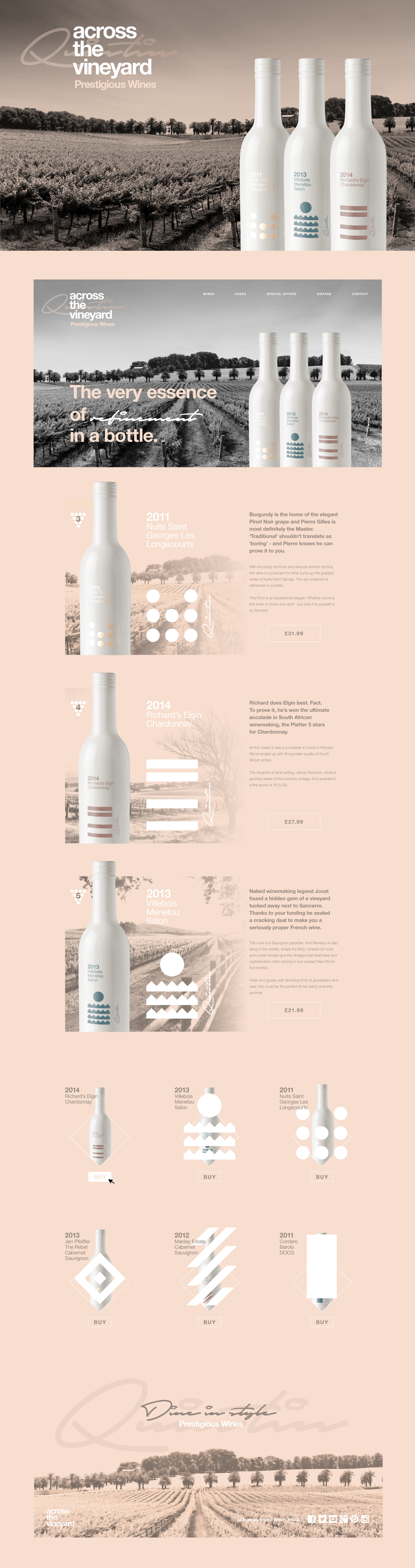 color identity Website Web landingpage Interface Layout wine ux UI wine collection pattern product bottle