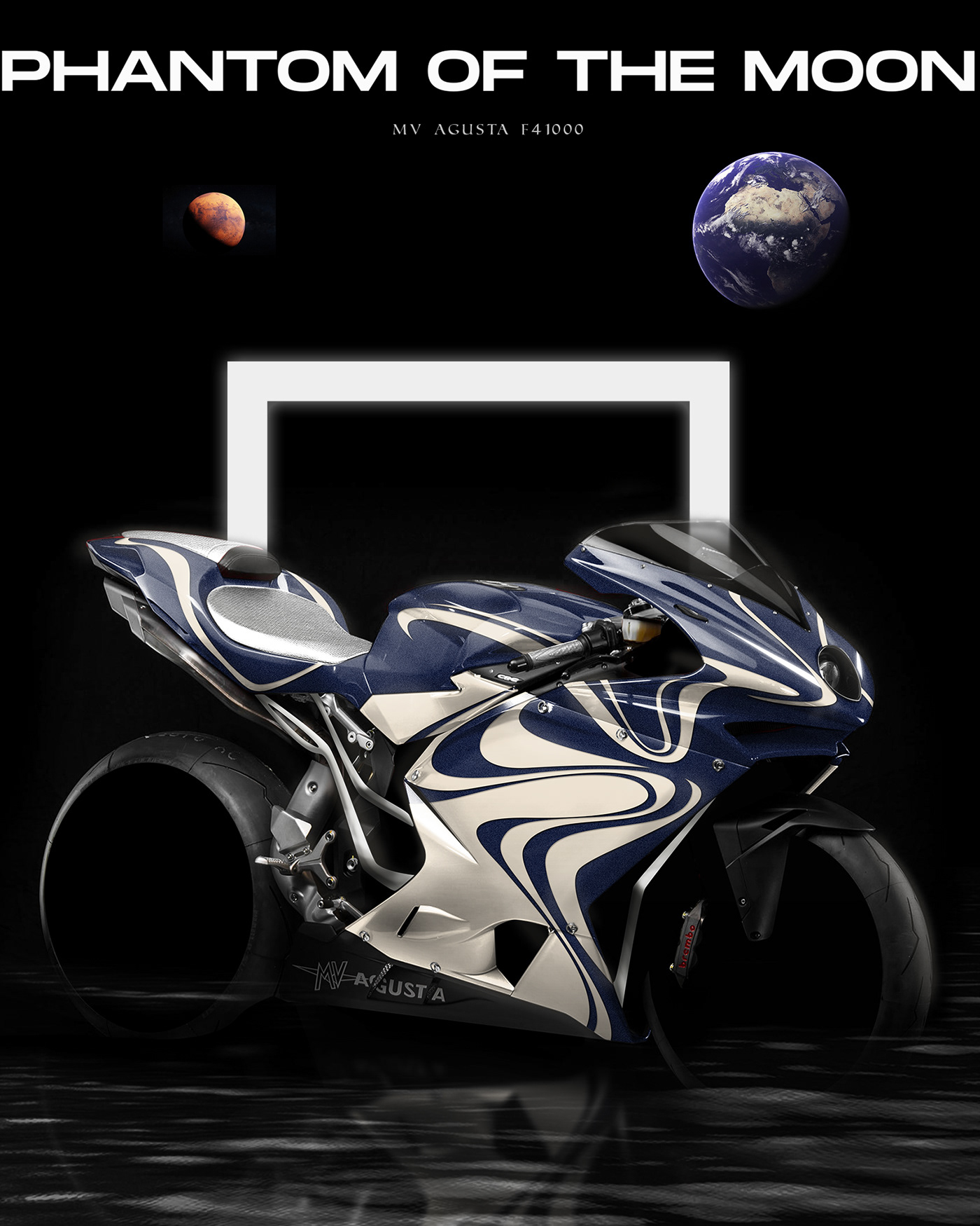 art designer motorcycle art MV Agusta F4 phantom of moon Simon Designs