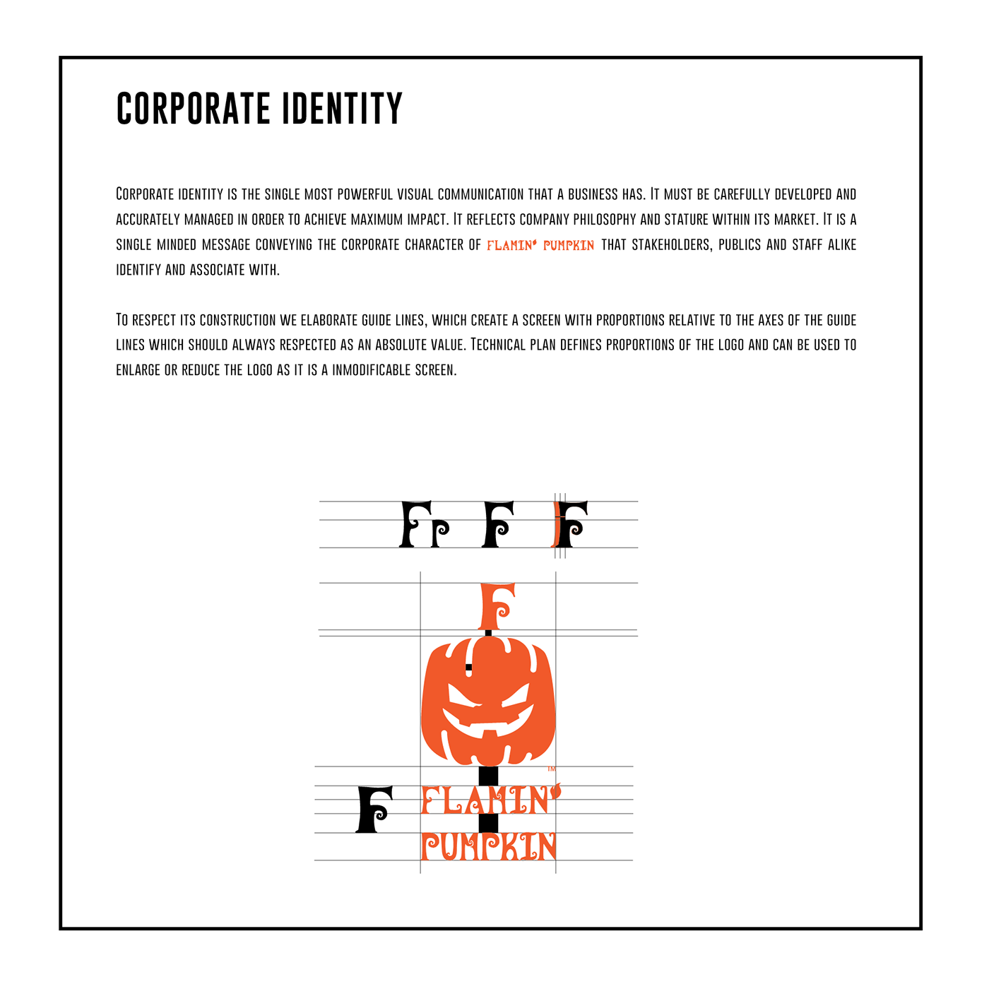 calabaza flamin pupmkin fuego logo branding  imagen manual Vectorial