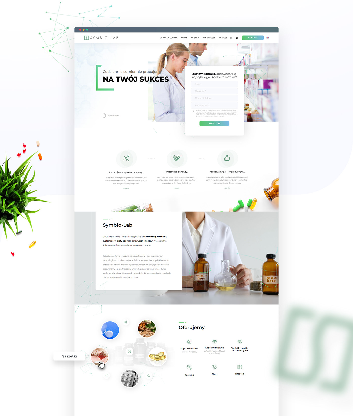 Web Design  lab ux UI diet medicine supplement