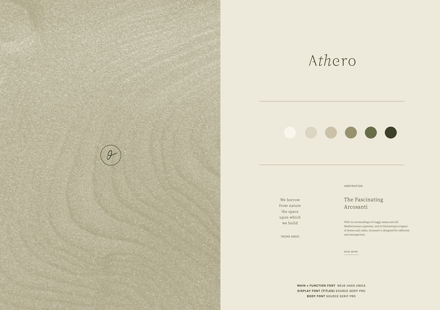 architecture brand identity design earthy earthy aesthetic minimalist Muted natural organic simple