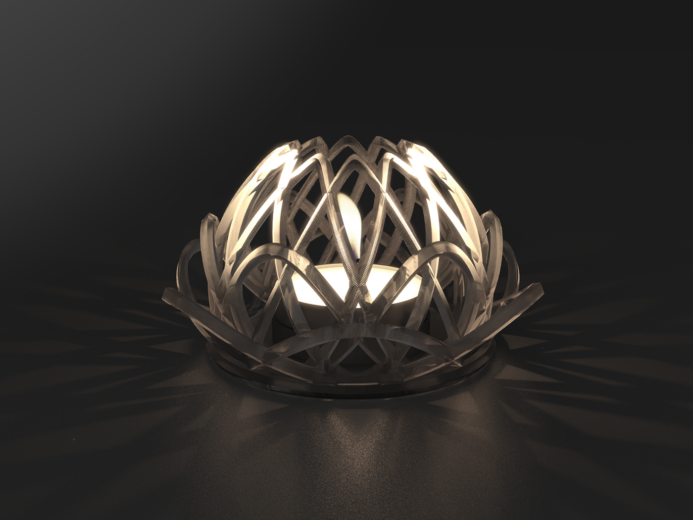 3D 3d modeling candle CGI generative home industrial design  light Procedural product design 
