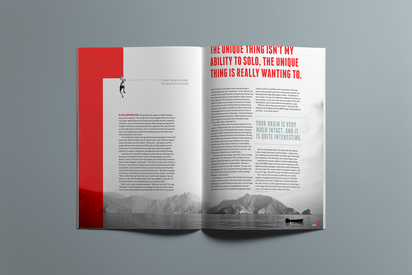 red Mountain Climbing magazine black and white publication design typography  
