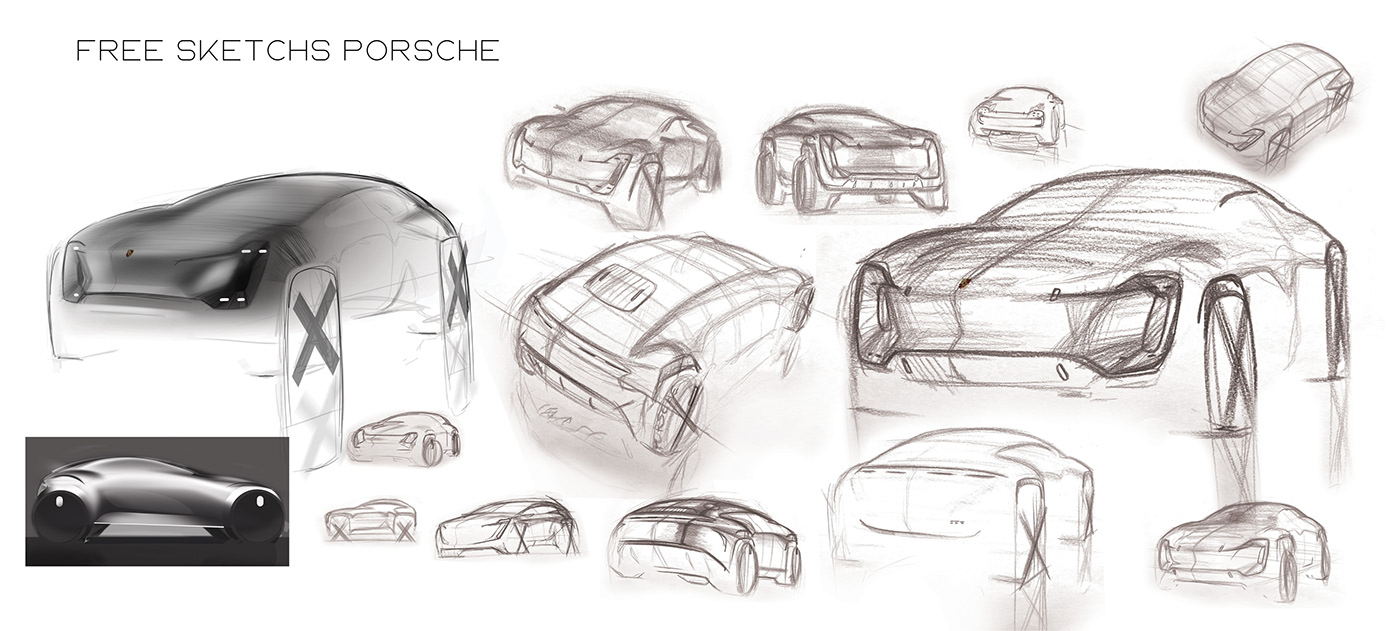 sketch design Automotive design photoshop concept