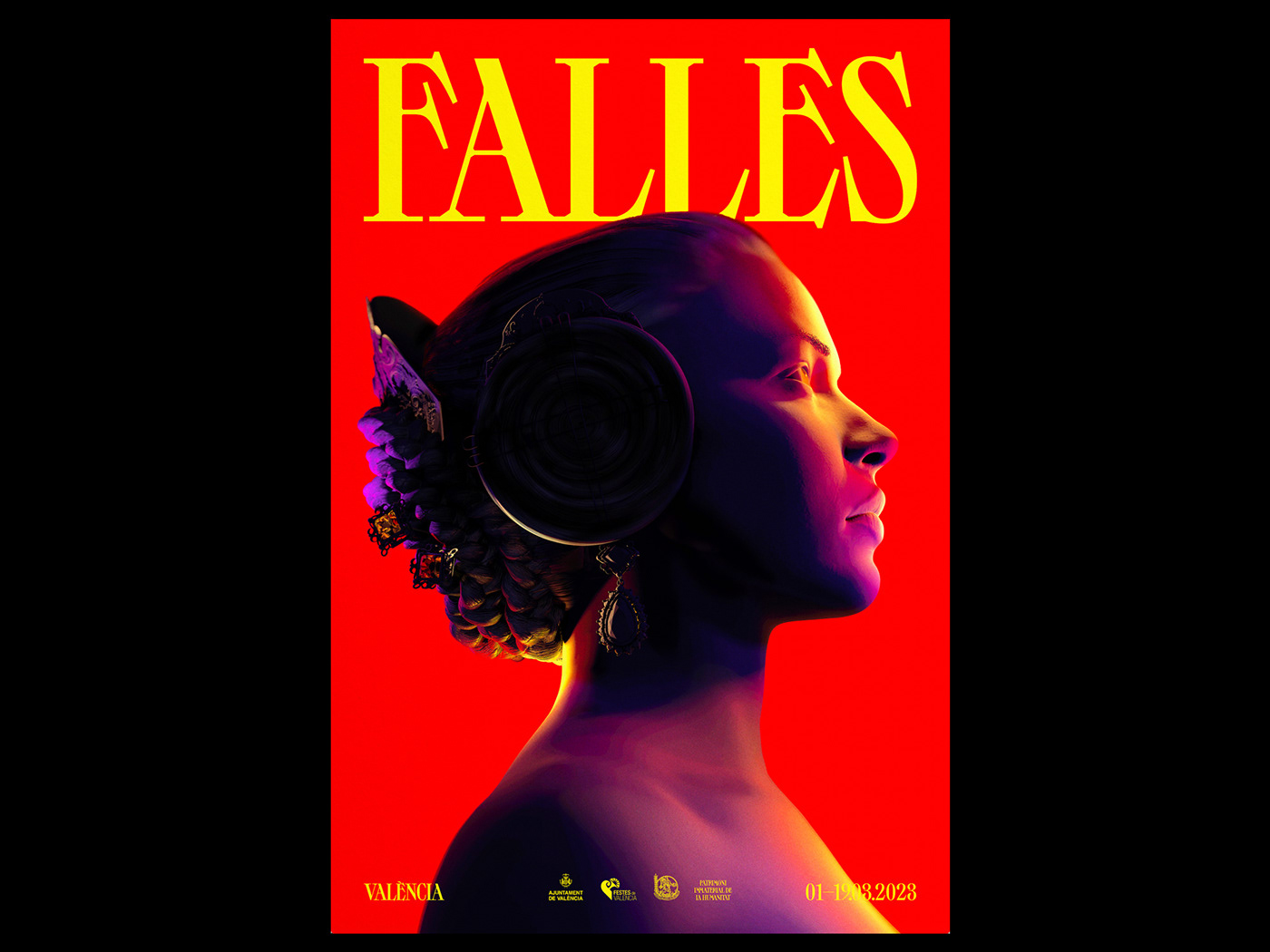 Fallas fireworks culture 3D cg art editorial graphic design  Digital Art  campaign monument