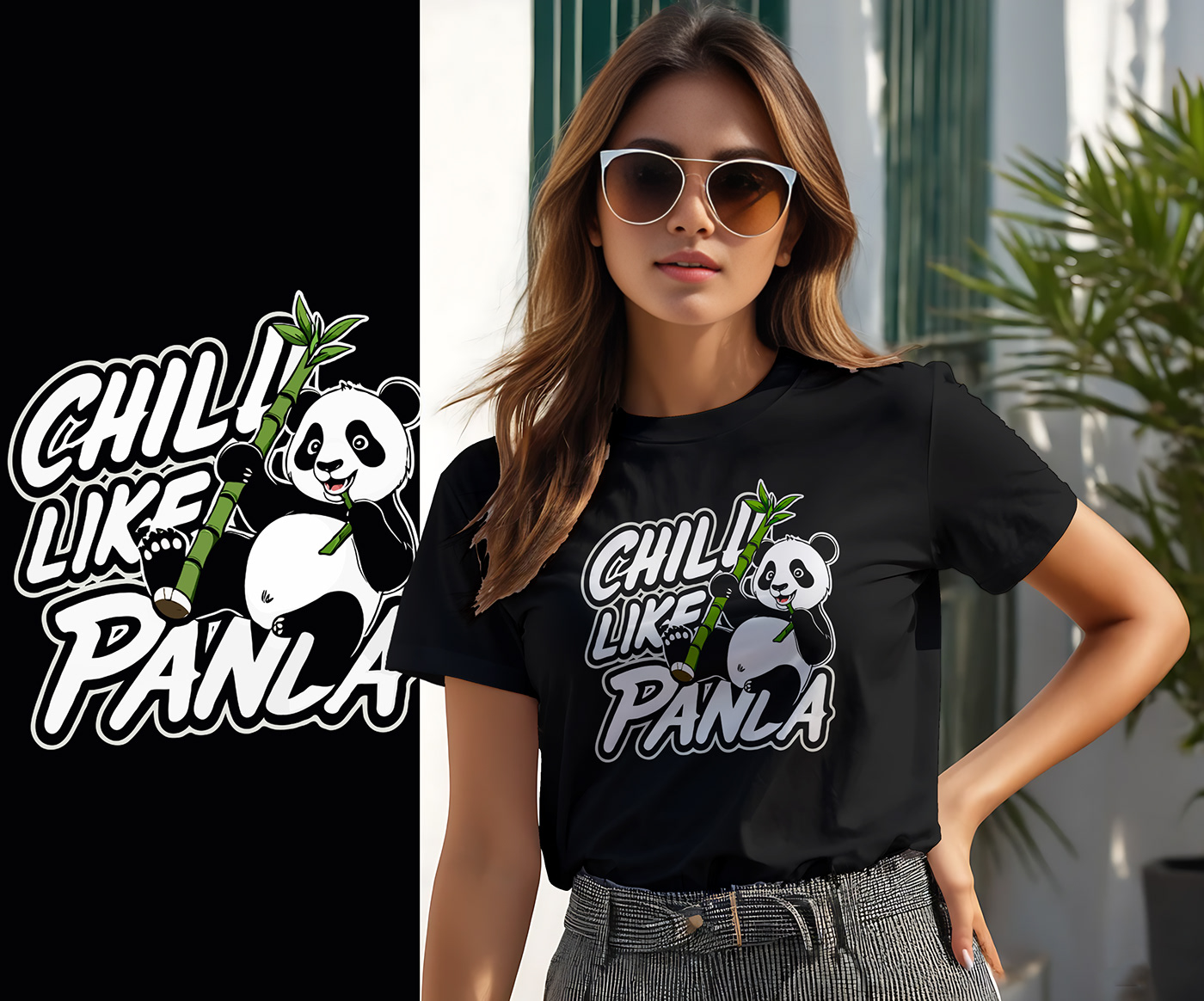 panda t shirt design 