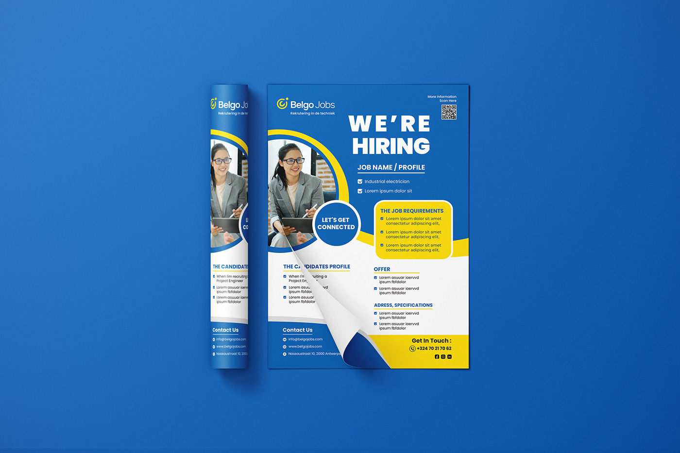 job hiring Flyer Design Advertising  Social media post marketing   recruitment instagram facebook Linkedin