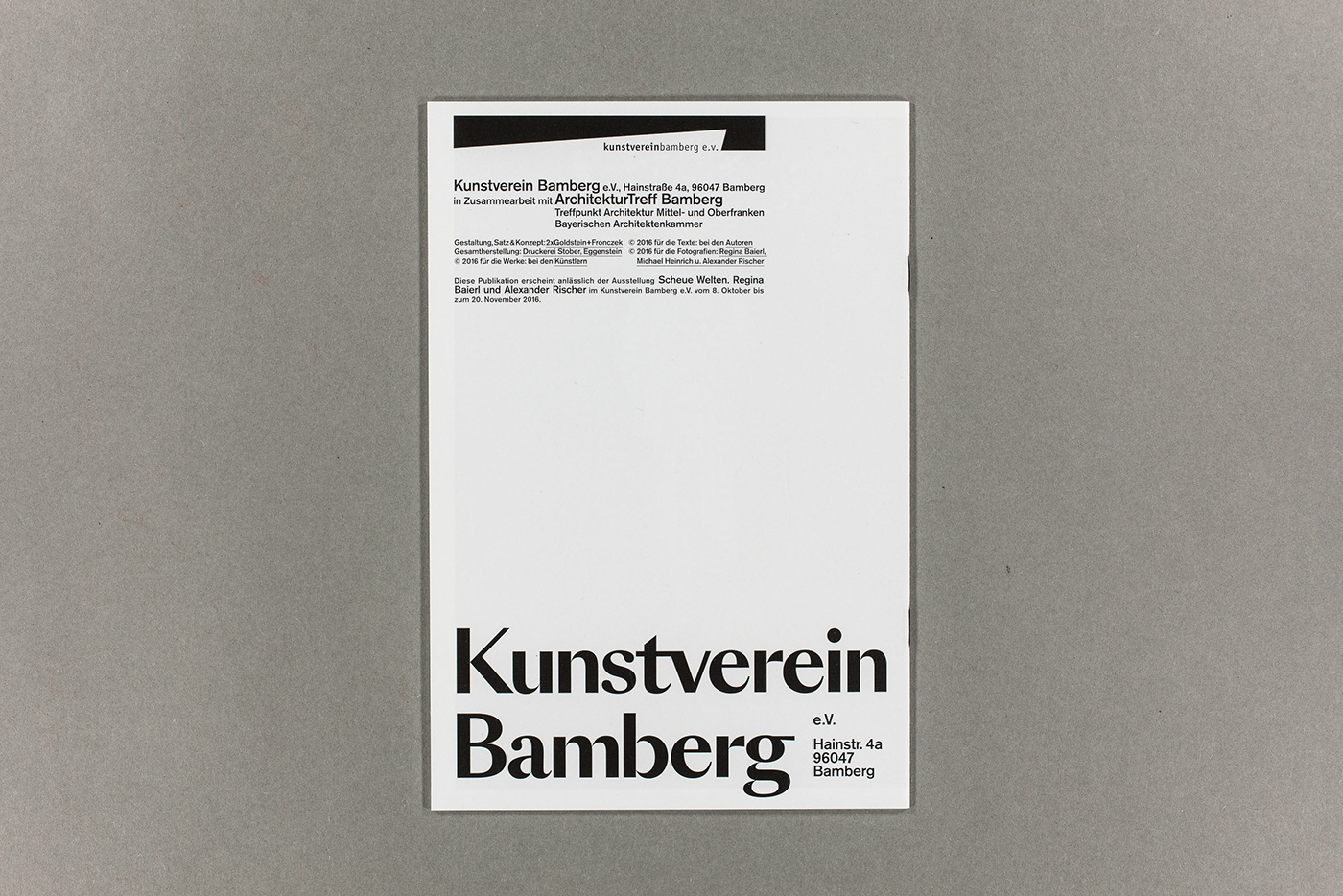 cover design graphic design  typography   Photography  art kunstverein Bamberg