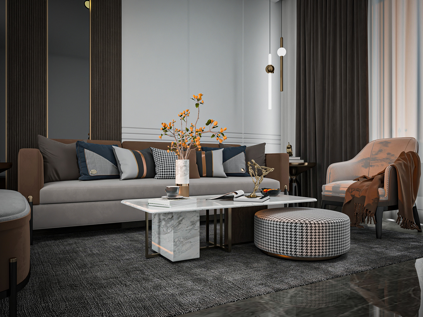 3D 3ds max architecture contemporary design interior design  modern Render visualization vray