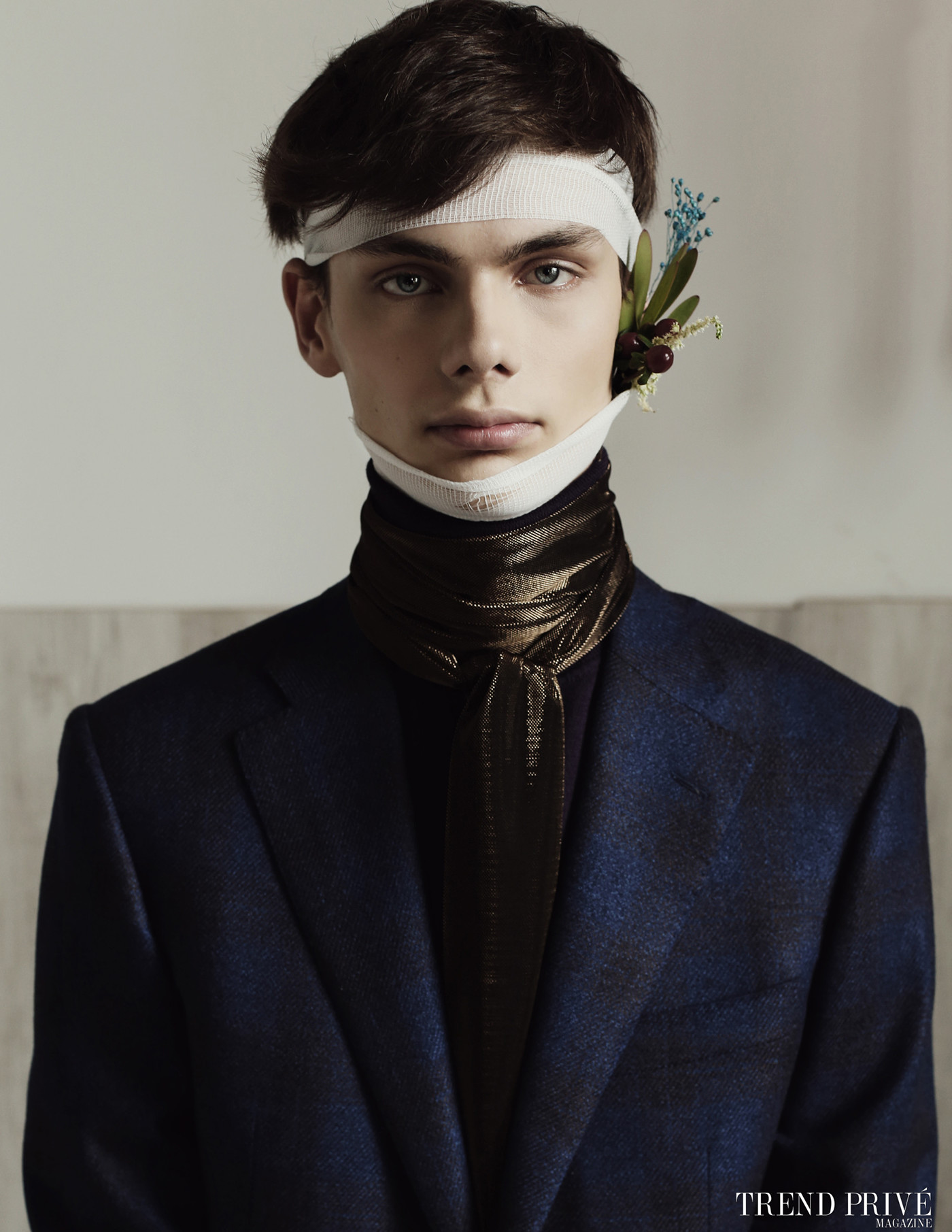 models Male Models Fashion  Menswear Flowers Trend Privé Magazine cover story suits editorial print